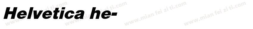 Helvetica he字体转换